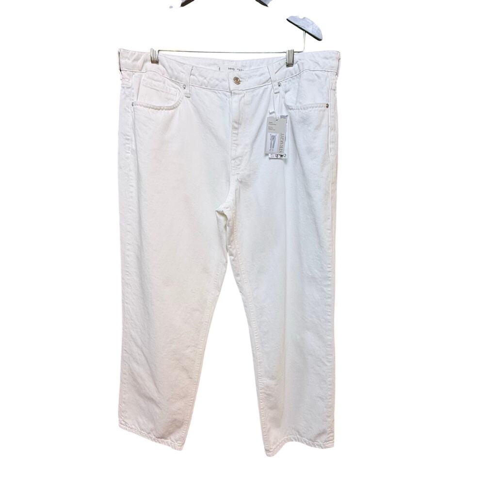 MANGO Midrise Straight Jeans in White Sz 14 - Picture 6 of 14